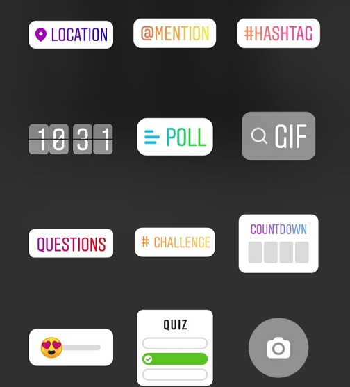 list of stickers