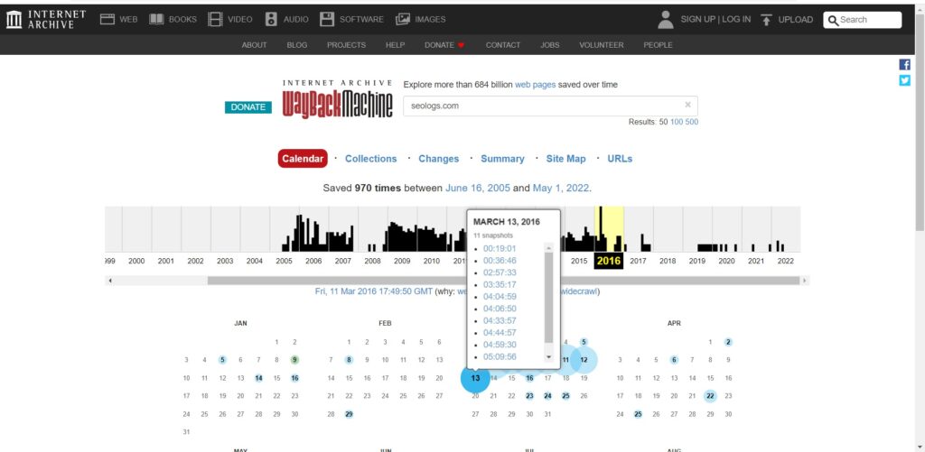 wayback machine
