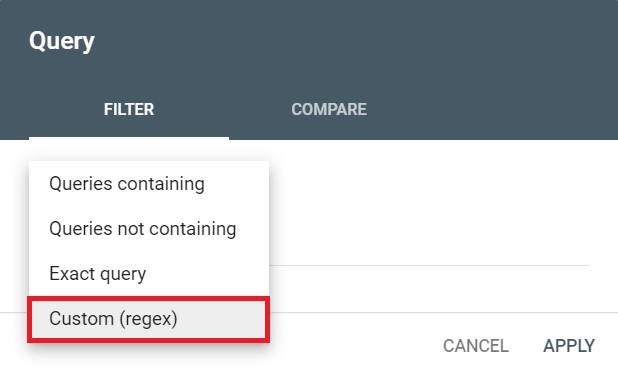 search console select